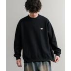 ショッピングワッペン トレーナー スウェット Dickies 裏起毛ワンポイントロゴワッペンクルーネック長袖スウェットトレーナー メンズ レディース