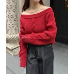 ショッピングケーブル ニット セーター ボートネックケーブルニット レディース