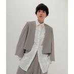 ジャケット ノーカラージャケット slit sleeve cape jacket(スリットスリーブケープジャケット) レディース