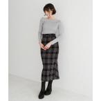 スカート 2025秋冬新作 チェック柄ストレートスカート
