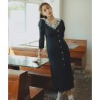 ショッピングドゥ ワンピース 2025秋冬新作 レースフリルワンピース