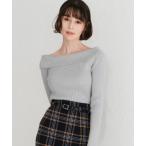 ニット セーター 2025秋冬新作 アシメデザインラメリブニット レディース