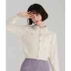 カーディガン 2025秋冬新作 襟付きポケットカーディガン レディース