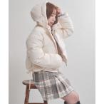 ダウンコート ダウンジャケット 2025秋冬新作 サイドリボンフード付ショートダウン レディース