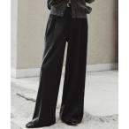 スラックス DOUBLE-FACED DEEP TUCK BAGGY SLACKS メンズ