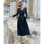 「JENNE」 長袖ワンピース SMALL ネイビー レディース