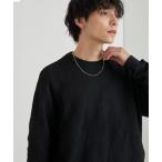 セーター ニット リンクスパターン オーバーサイズクルーネックニット「ウォッシャブル」 メンズ レディース