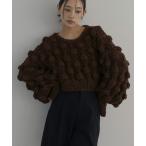 ニット セーター ポップコーンハンドニット レディース