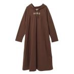 ショッピングチョコ ワンピース ロゴプリントフードワンピース