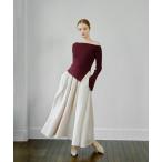 ワンピース アシメドッキングニットワンピース