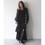 ショッピングレース ワンピース 「INGNI　SOELA」バックレースアップアシメスリットキャミワンピース／WEB限定