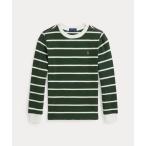 tシャツ ストライプド ワッフル コットン ロングスリーブ Tシャツ キッズ 子供服 男の子