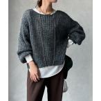 ニット セーター 「WEB限定」メッシュニットプルオーバー＋インナーセット レディース