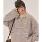 ニット セーター striped pat