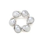 ブローチ グレイッシュクリスタルブローチサークル レディース メンズ