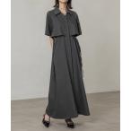 「PUBLIC TOKYO」 シャツワンピース 1 ダークグレー レディース