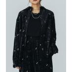 ショッピングローズ ブラウス シャツ EMBROIDERY VELOUR SHIRT レディース