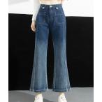 ジーンズ デニム デニムパンツ 低身長向け デニムパンツ ストレートパンツ  丈短め 九分丈  ジーンズ レディース ボトムス スキニー ブーツカット