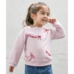 tシャツ ロゴ刺しゅう長袖Tシャツ キッズ 子供服 女の子