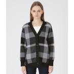 ショッピングブラックレーベル カーディガン クレストブリッジチェックウーリージャカードカーディガン レディース