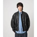 ブルゾン アウター 「CITEN」レザーライクバルーンジップブルゾン メンズ
