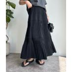 「DouDou」 プリーツスカート FREE ブラック レディース