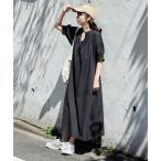 「FREAK'S STORE」 7分袖ワンピース MEDIUM ブラック レディース