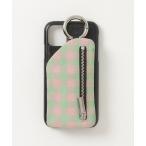 [ajew] в клетку мобильный кейс * покрытие - черный женский 