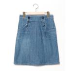 「Chloe」 ワンポイントデニムスカート 34 ブルー レディース