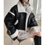 [one after another NICE CLAUP] мутоновое пальто FREE черный женский 