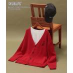 ショッピング旅行 カーディガン PEANUTS/ロゴVネックカーディガン/591295 レディース