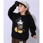 トレーナー  親子お揃い ディズニー ヒョウ柄裏起毛トレーナー 1014K キッズ 子供服 男の子 女の子