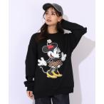 トレーナー スウェット 親子お揃い ディズニー ヒョウ柄裏起毛トレーナー 1014A レディース メンズ