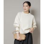 ニット セーター AQUAウールカシミヤクルーネックニットプルオーバー レディース