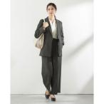セットアップ 「おうちで洗えるストレッチスーツ」「すぐ着られるパンツ裾上げ済仕様」「RELAX WIDE」「秋冬」 1釦シングルワイドパンツスーツ/チ