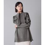 ショッピングチュニック トレーナー スウェット コード刺繍ハイネックチュニック レディース