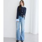 ジーンズ デニム デニムパンツ スリムフレアデニムパンツ レディース