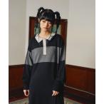 ショッピングマキシ ワンピース 「MODE NORM CORE」 ラガーマキシニットワンピース