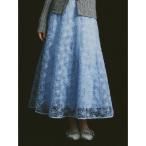 ショッピングファーファ スカート 立体フラワーレーススカート