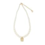 ショッピングファーファ ネックレス リボンモチーフパールネックレス レディース