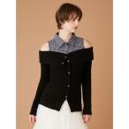 ショッピングファーファ ニット セーター オフショルレイヤードニット レディース