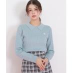 ショッピングケーブル ニット セーター レイヤード衿ケーブルニット レディース