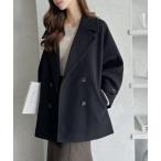 ピーコート pコート 「8色展開」活躍期待のウールタッチ オーバーPコート レディース