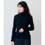 ショッピングLIVE ニット セーター リブ　イン　コンフォート　栞里ちゃんとつくった　首もとすっきり　吸湿発熱コットンリブタートルニットトップス レディース