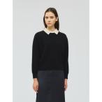 ニット セーター mizuiro ind ハイゲージ襟付きプルオーバー レディース