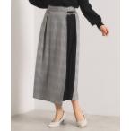 パンツ 「手洗い可」チェック切替ガウチョパンツ レディース