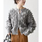 カーディガン SHIPS any:「手洗い可能」フリンジ デザイン ドルマン ニット カーディガン レディース