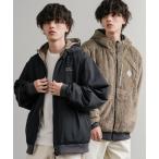 ショッピングフード マウンテンパーカー ウインドブレーカー  KRIFF MAYER クリフメイヤー2WAY リバーシブル ひっくりフード付きボアジャケット/ロゴ刺繍入り