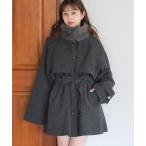 トレンチコート コート ファーティペット付ミドル丈トレンチコート レディース