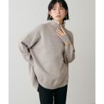 ニット セーター 「LARUTA」ラウンドヘム2枚衿ニット レディース